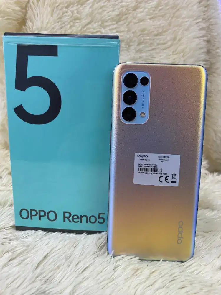 Oppo Reno 5 ram 8/128Gb Perak Fullset Original#3GCom