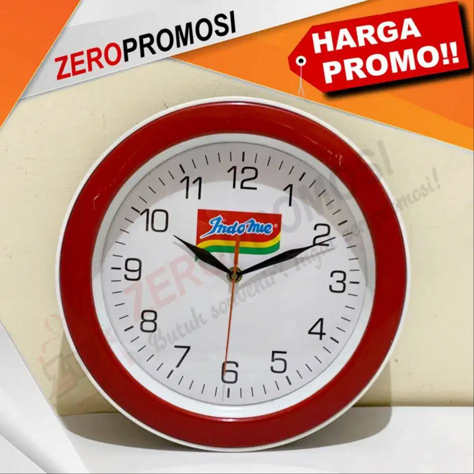 Jam Dinding Promosi Dengan Logo – Tipe 777 Plastik Mewah & Custom