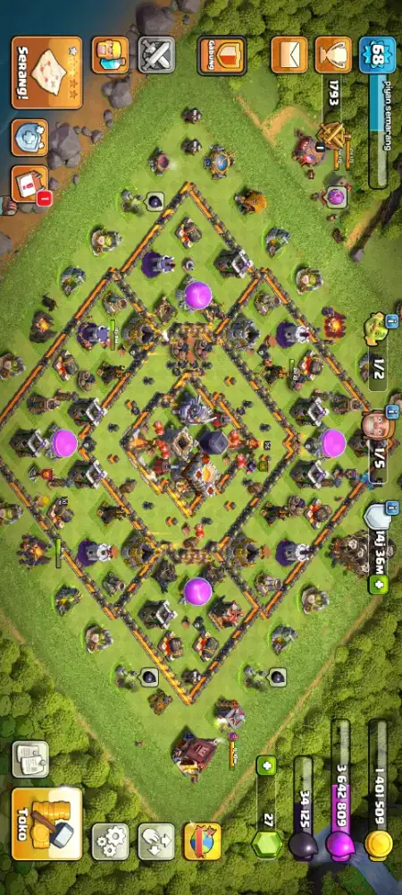 Jual akun coc th11