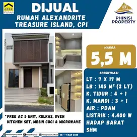 DIJUAL RUMAH DI TREASURE ISLAND CPI CUMA 5,5 M