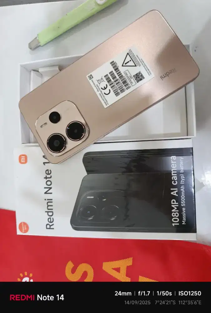 Redmi note 14 4g 8/256 gold edition