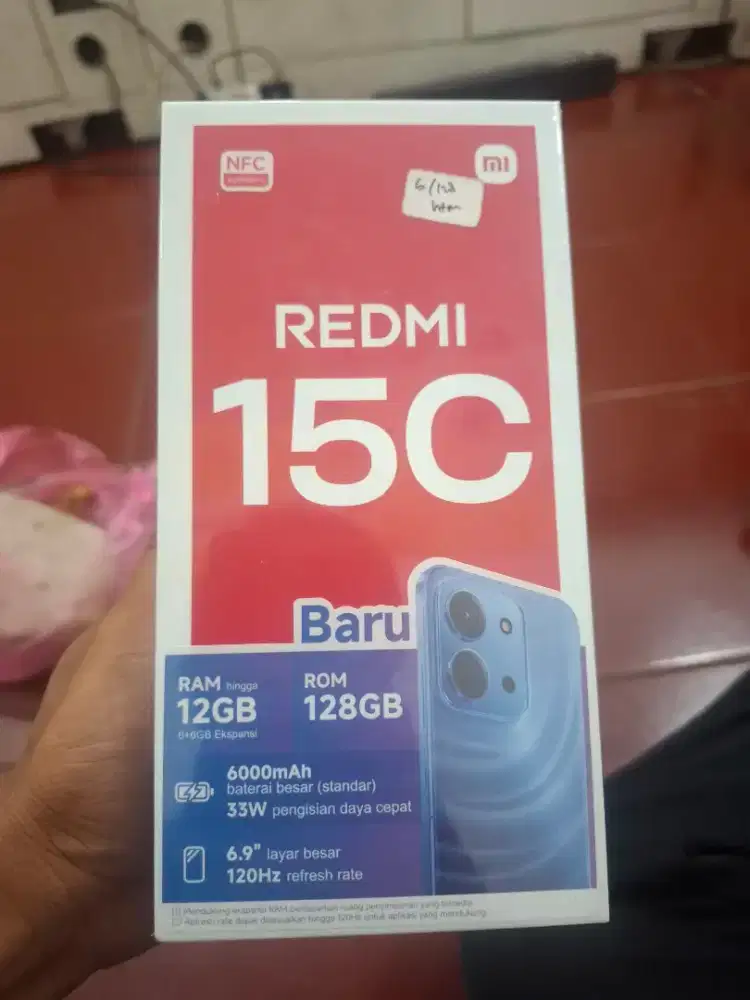 New redmi 15c 6/128 gransi 1thn