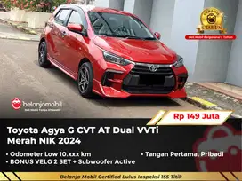[ GARANSI 5TH ] Toyota Agya G CVT AT Dual VVTi Merah NIK 2024/2025