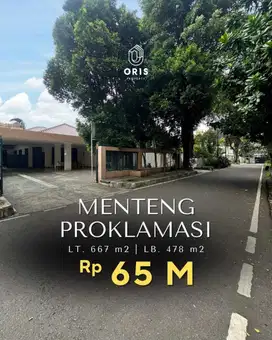 Rumah Area Strategis Bebas Banjir di Proklamasi Menteng Jakarta Pusat