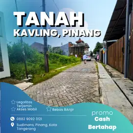 Tanah Kavling Pinang Kota Tangerang Bebas BAnjir, Free Desain Hunian