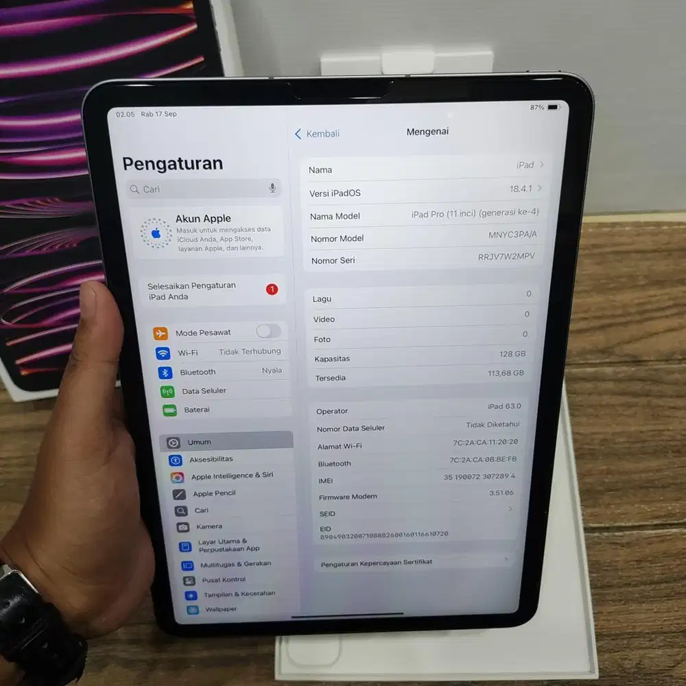 Ipad pro m2 128 celluler