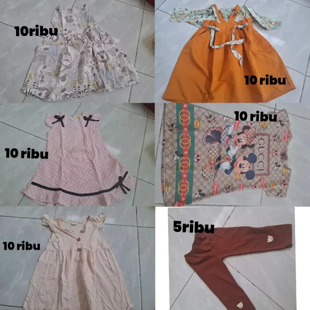 Baju anak perempuan  usia 1-2 tahun