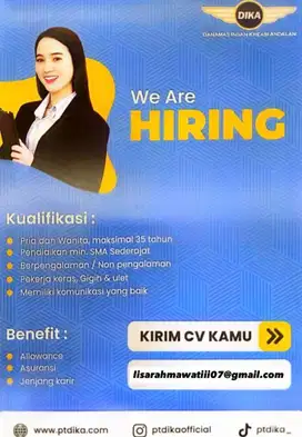 Lowongan Sales & Marketing PT DIKA