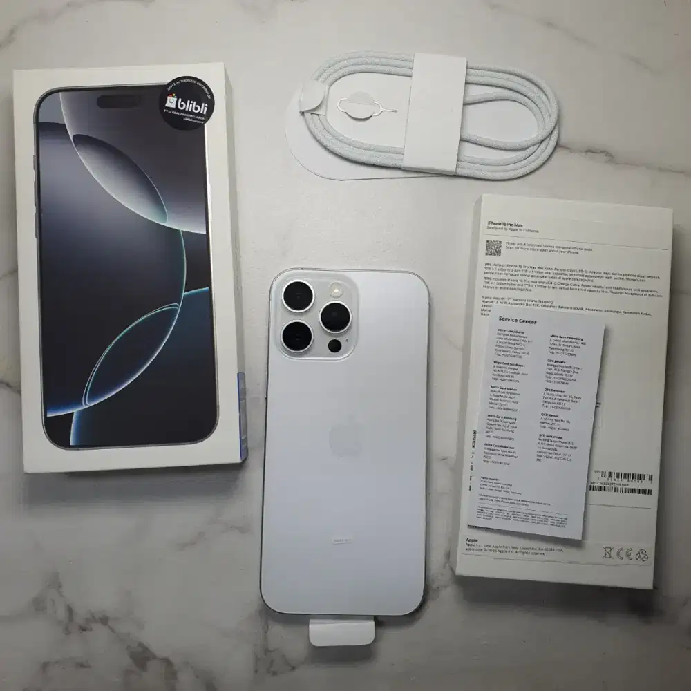 iPhone 16 Pro Max 256 White Titanium, Ibox blibli