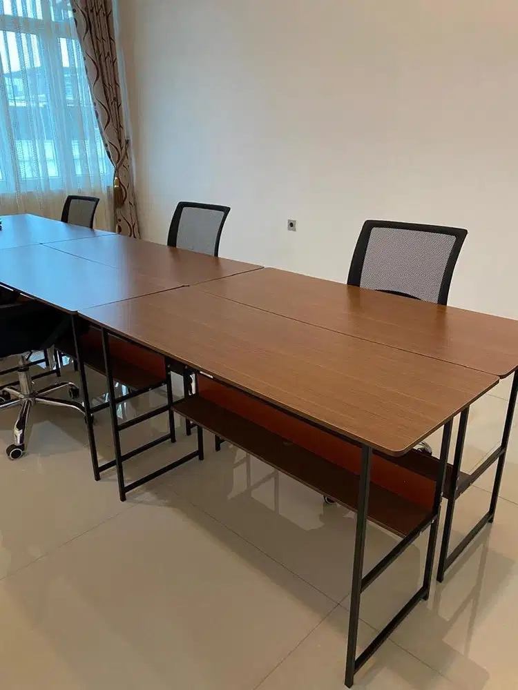 DIJUAL CEPAT MEJA KANTOR 1 SET DENGAN KURSI