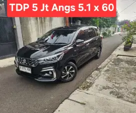 TDP 5 Jt Angs Termurah All New Ertiga GX Hybrid 2023 Matic Hitam LowKm