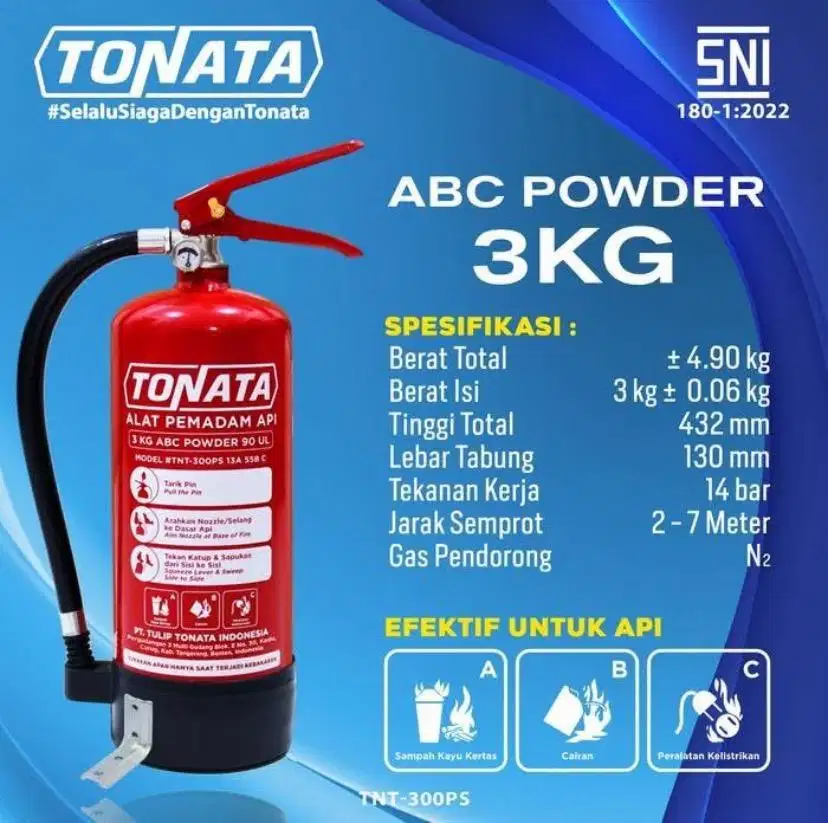Alat Pemadam SNI merek Tonata