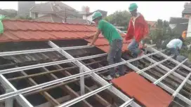 Tukang bangunan,kanopi,baja ringan,dak rembes,perbaikan atap bocor,dll