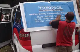 sticker kaca film one way stiker satu arah branding mobil Promosi toko