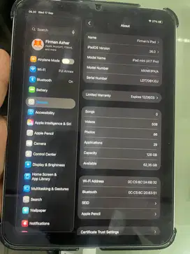 iPad Mini 7 iBox Mulus Like New + Garansi