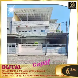 DIJUAL CEPAT RUMAH HOOK 2 1/2 Lantai di Citra Garden 3 Cengkareng - AP