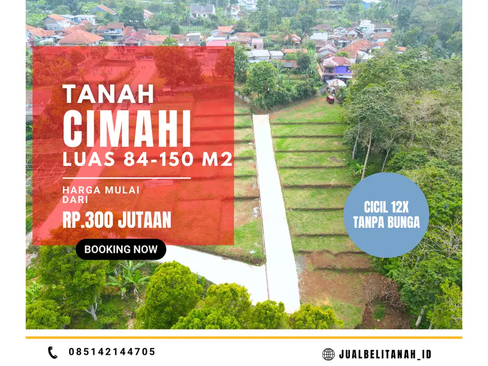 TANAH KAVLING LOKASI STRATEGIS CIMAHI UTARA LUAS 105 M2