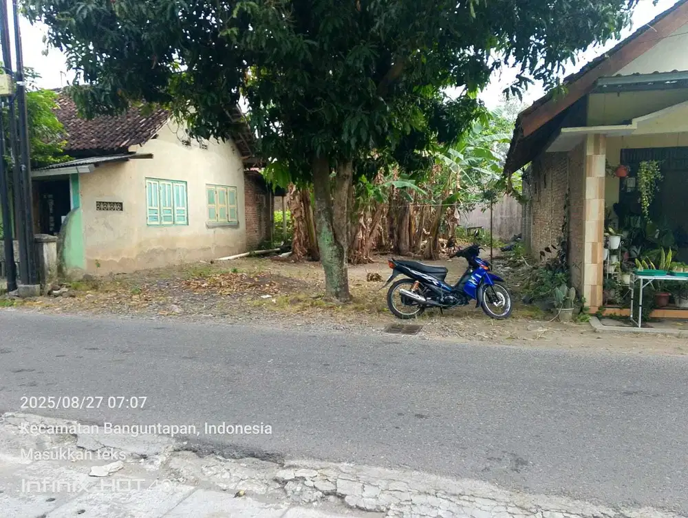Jual Tanah Pekarangan Pinggr Aspal di Tamanan Banguntapan Bantul