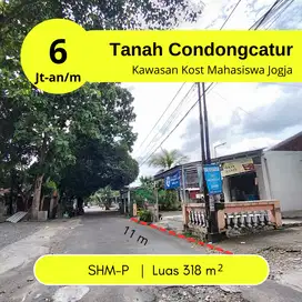 Utara UGM Jogja, Jual Tanah Murah Condongcatur (Rumah Kost, Homestay)