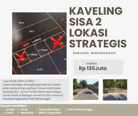 SISA 2 UNIT KAVELING BARUKAN DEKAT EXIT TOL MANISRENGGO
