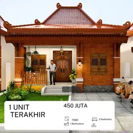 1 Unit Terakhir! Rumah Joglo Etnik 450 Juta di Sleman Timur