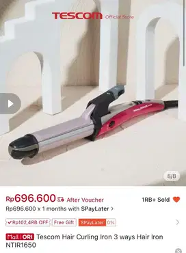 Tescom 3ways Hair Iron NTIR1650