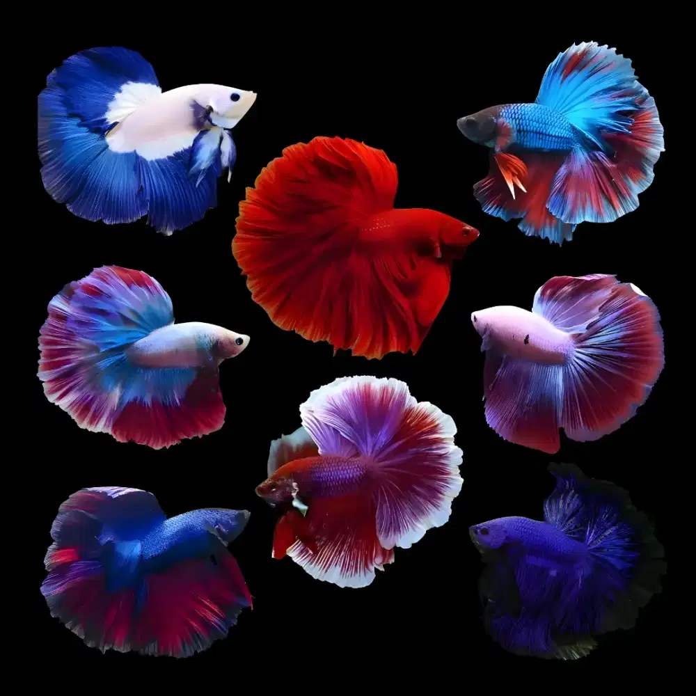 Ikan Cupang Halfmoon (Berbagai Jenis / Variasi Warna)