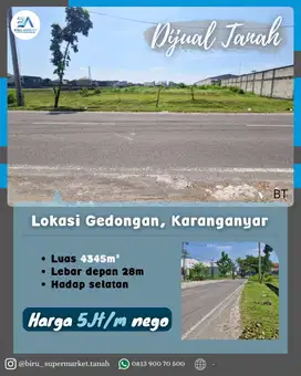 Tanah di Gedongan Colomadu