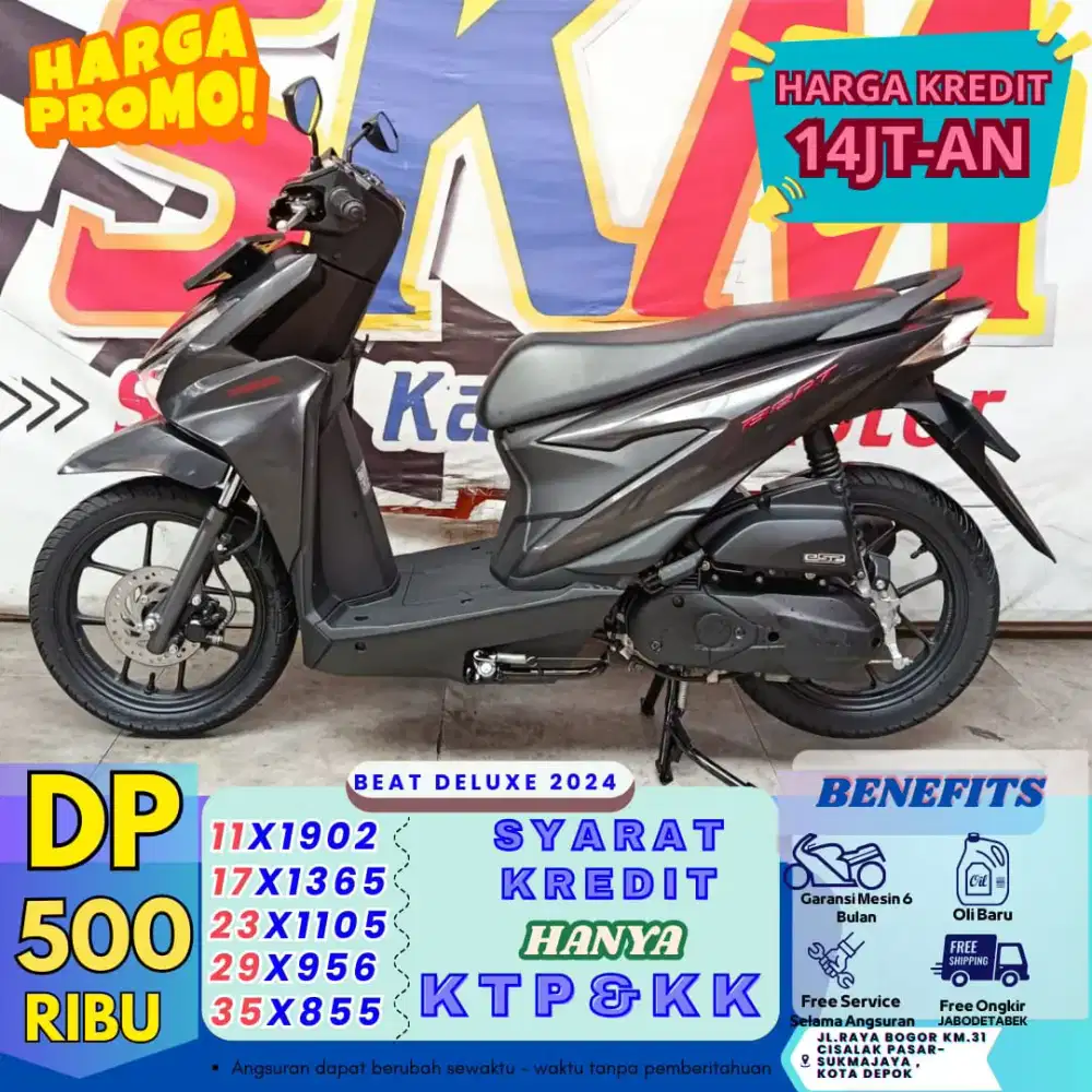 DP 400k gratis servis 3th Honda beat deluxe th 2024 cash/credit