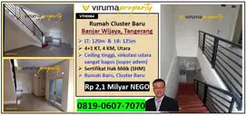VTH0064 - Rumah Baru Cluster Baru, Banjar Wijaya, Dekat Pasar Modern