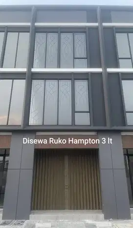 Disewakan Ruko 3 lantai Hampton Avenue, Gading Serpong