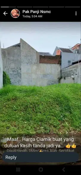 LAHAN DALAM LINGKUNGAN GRAHA TAMAN BUNGA