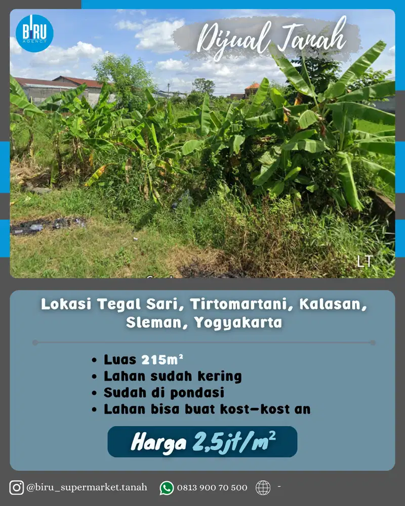 Tanah di Kalasan Yogyakarta