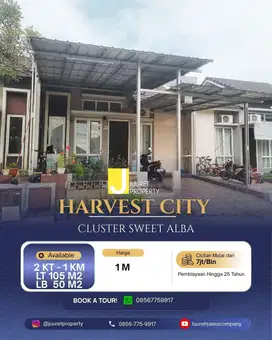 Dijual Rumah Harvest City Cluster Sweet Alba