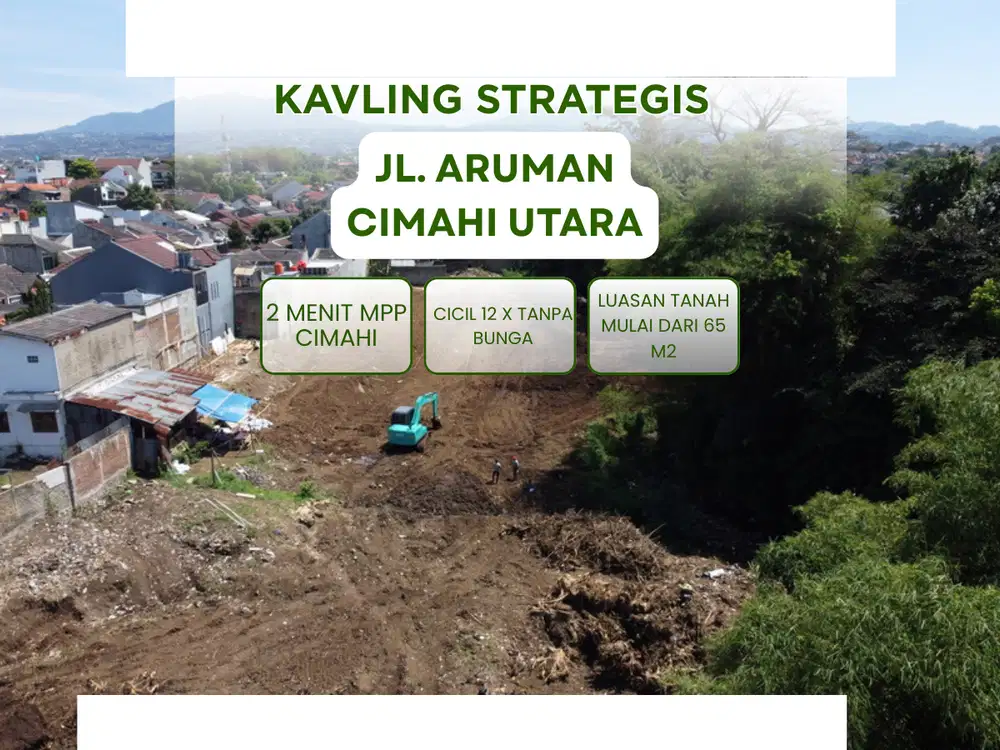 Tanah Cimahi Pinggir Jalan Aspal: Lebar Jalan 5 M
