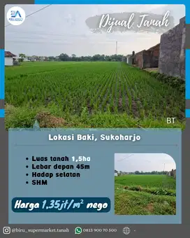 Tanah Lokasi Baki Sukoharjo