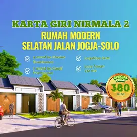 RUMAH MURAH DI SELATAN JL JOGJA-SOLO 300JTan DAPAT TANAH LUAS