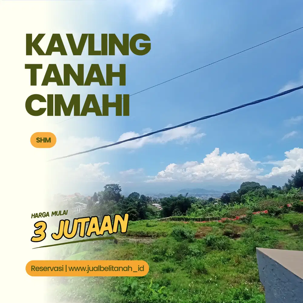 TANAH SUPER STRATEGIS DI CIMAHI JALAN LEBAR, LUAS 100 AN METER PERSEGI
