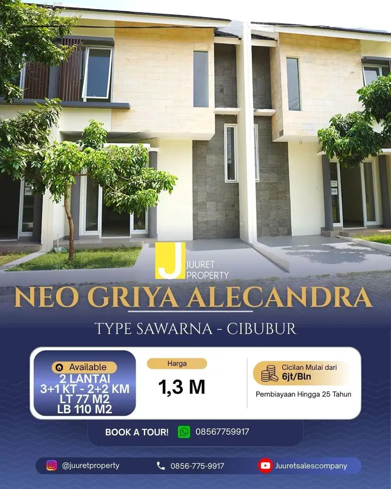 Rumah Baru Di Cibubur Neo Griya Alecandra 2 Lantai