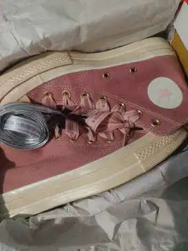Converse Chuck Hi Ribbon Laces Pink Sage