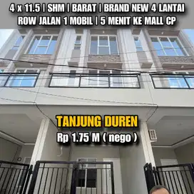 V009 RUMAH BARU 4x11.5 TANJUNG DUREN 5 MENIT KE MALL CENTRAL PARK