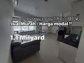 DIJUAL MURAH HARGA RUGI APARTEMEN GRAND KAMALA LAGOON