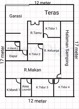 DEKAT MERR Rumah 1 Lantai Perum Rungkut Barata Luas 200 Meter