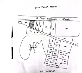 Dijual Tanah di Sepatan depan Jalan Raya.. cocok untuk usaha