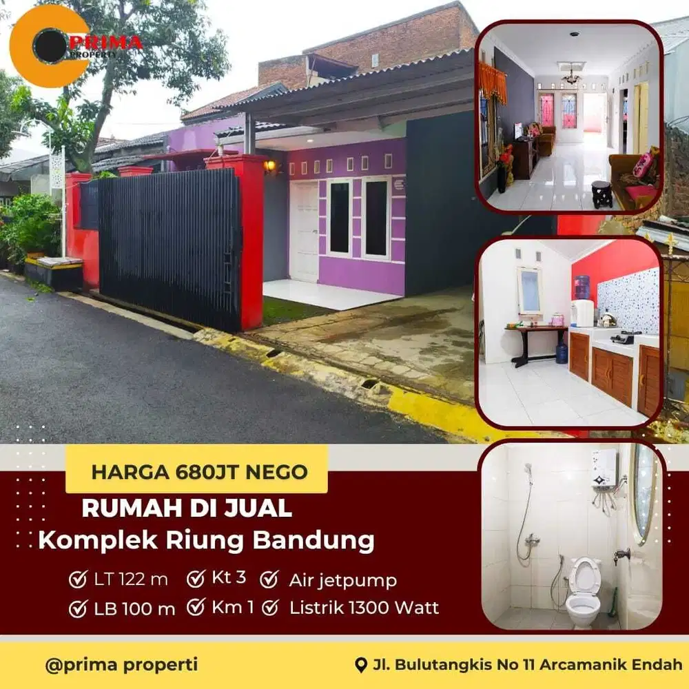Dijual rumah full furnished siap huni di komplek Riung Bandung