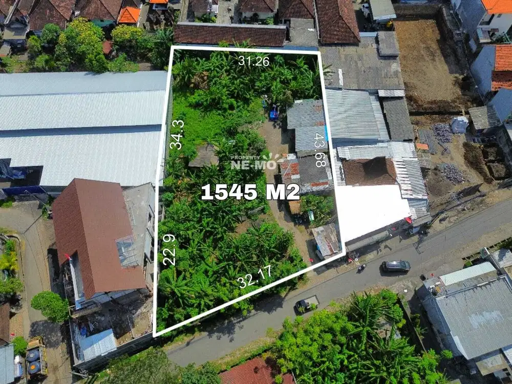 Tanah 1545 M2 Hadap Timur di Area Jalan Cargo Denpasar Bali