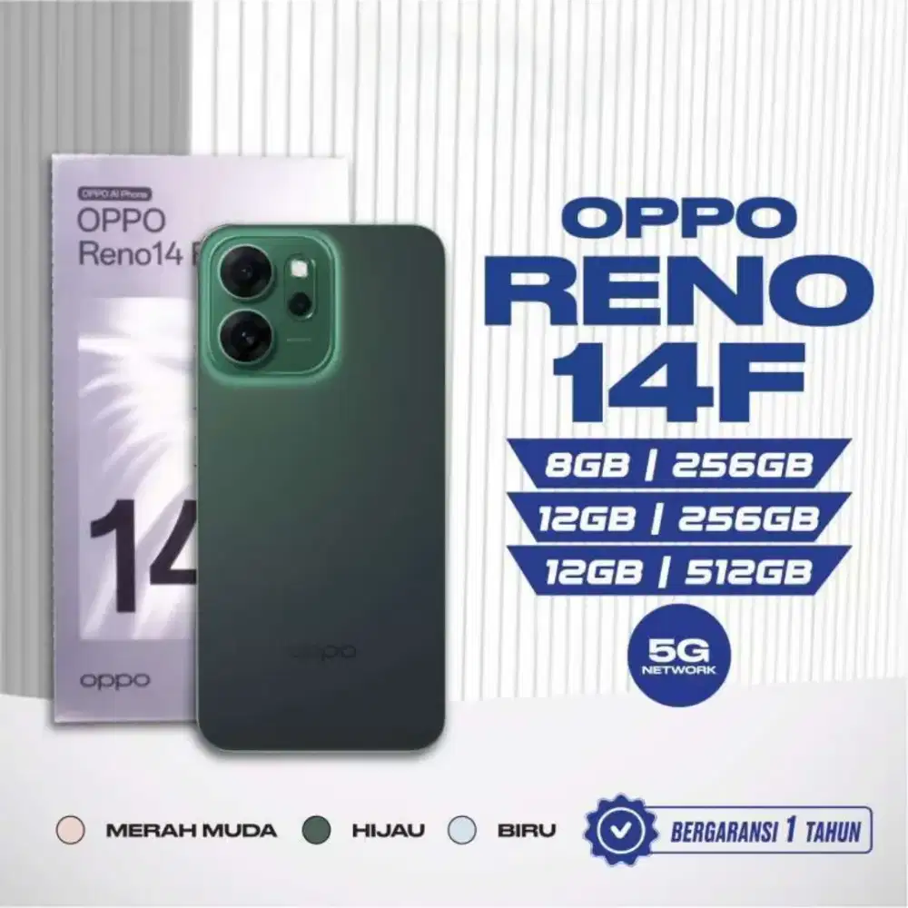 OPPO RENO 14F 12/256GB BISA KREDIT SYARAT KTP SAJA