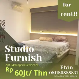 Apartemen 2 Kamar Dijadikan Studio (53M) Furnish, Kedoya
