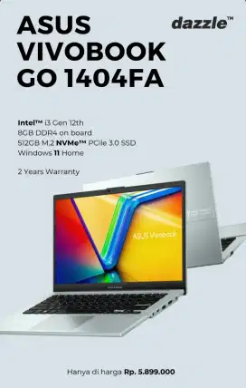 ASUS VIVOBOOK GO 14 I3 GARANSI 2 TAHUN