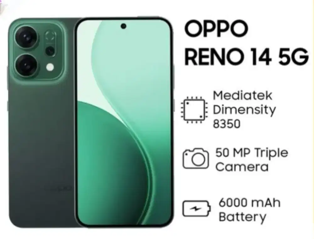OPPO RENO 14 5G 12/256GB BISA KREDIT SYARAT KTP SAJA